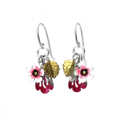 Silver Charm Floral Earrings - Flora