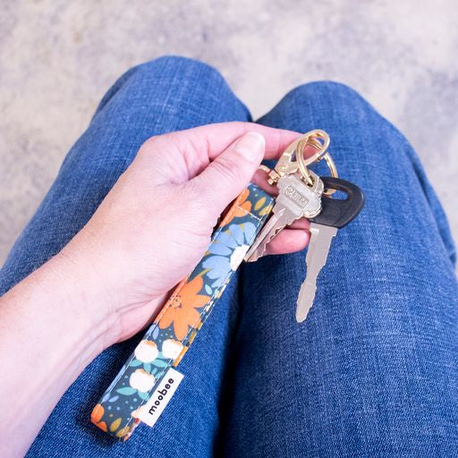 Key Wristlet - Retro Floral