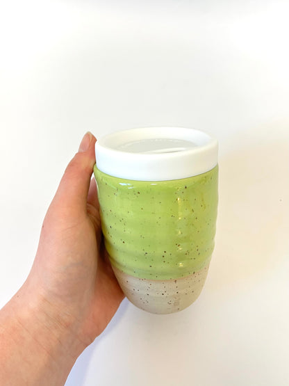 Ceramic Takeaway Cup - Lime