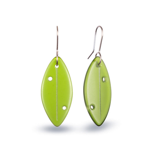 Pōhutukawa Leaf Earrings - Green