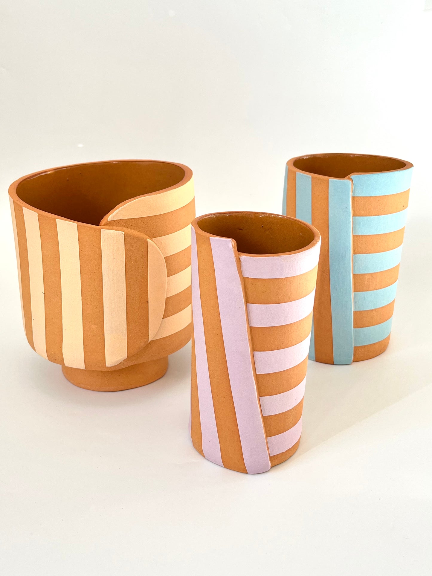 Peach & Terracotta Vase/Planter