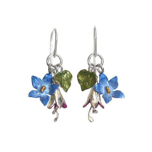 Silver Charm Floral Earrings - Fae