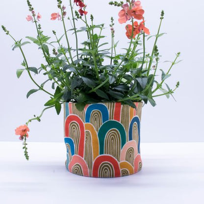 Canvas Planter - Rainbow