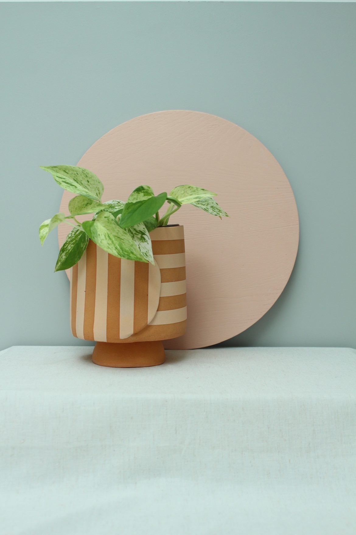 Peach & Terracotta Vase/Planter