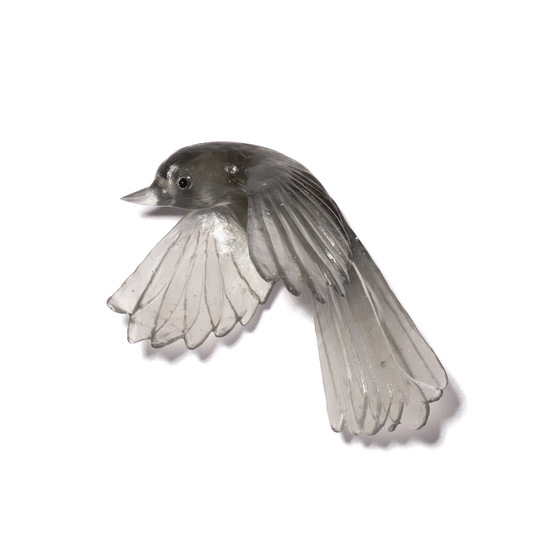 Fantail / Pīwakawaka #2 (Wings Down) - Grey