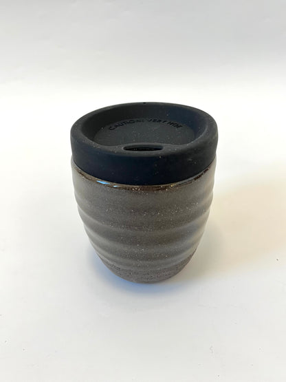 Ceramic Takeaway Cup - Glossy Charcoal