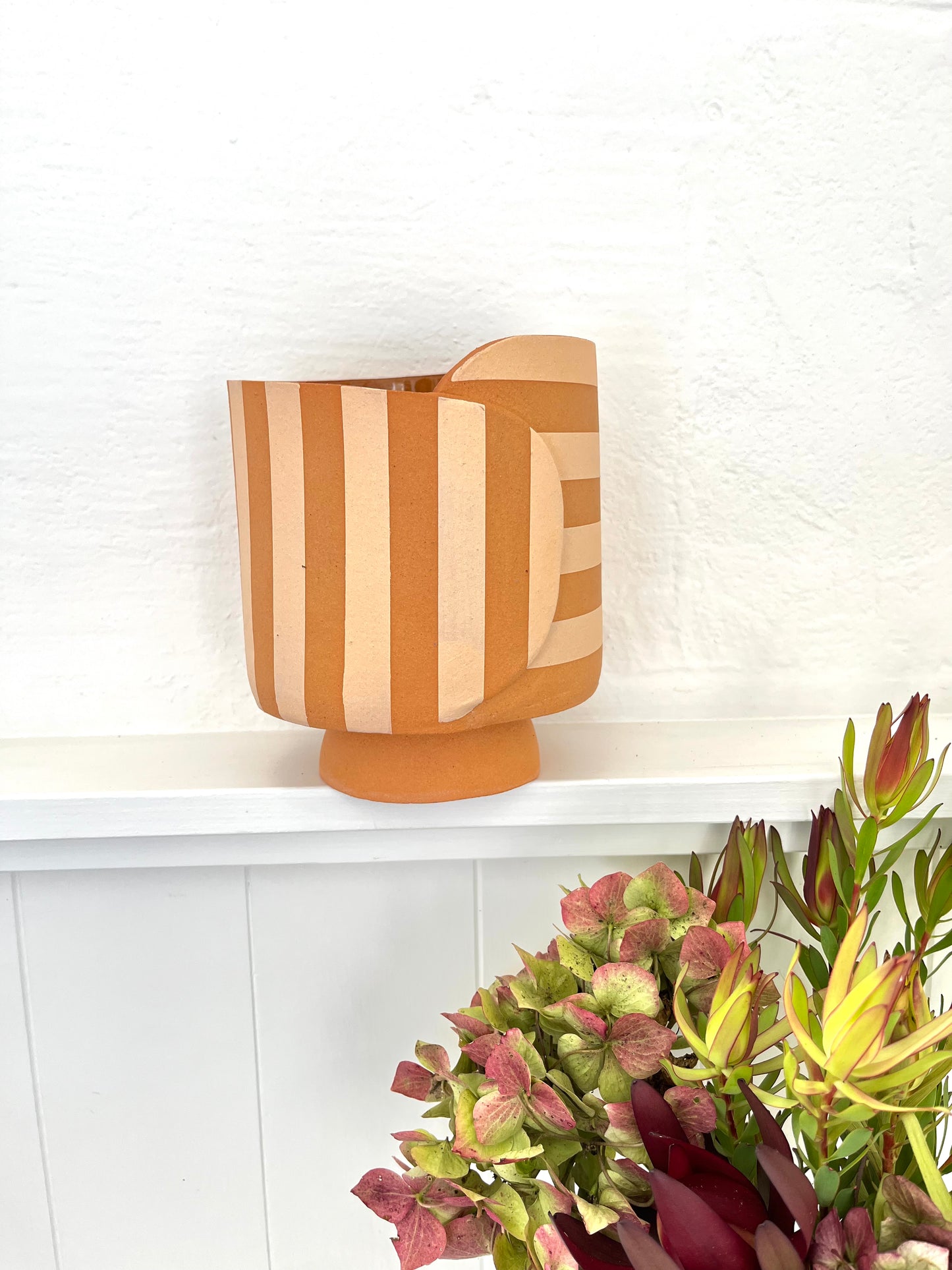 Peach & Terracotta Vase/Planter