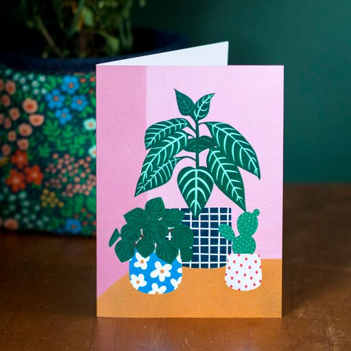 Greeting Card - Three Planters