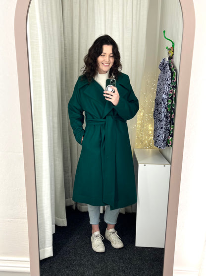 Wool Blend ‘Niki’ Coat - Emerald Green