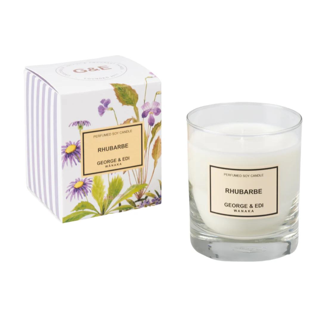 Rhubarbe Perfumed Soy candle by George & Edi