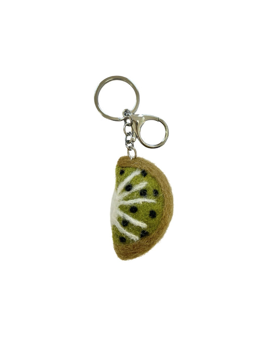 Kiwifruit Felted Wool Keyring/Clip