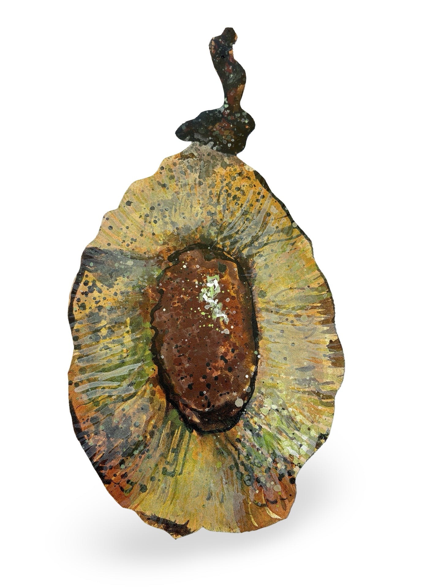 Slippery Elm Seed Pod Canvas Artwork - "Healing" (25102)