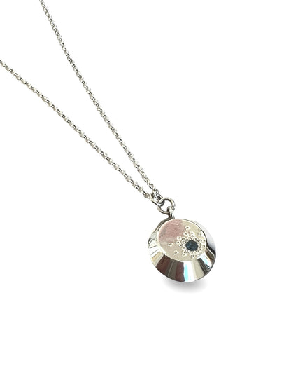 Starburst Profile Pendant Necklace with London Blue Topaz HH052