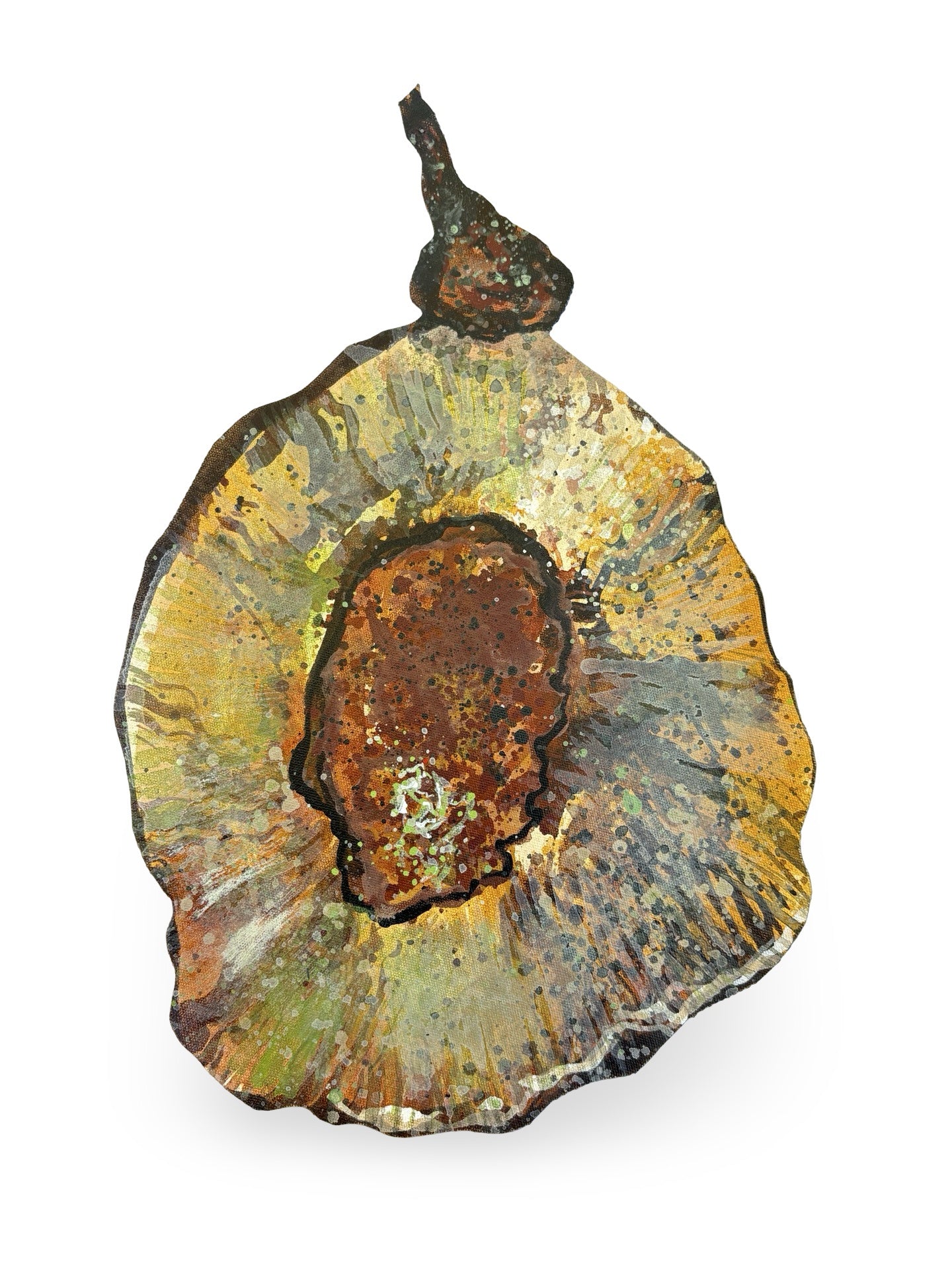 Slippery Elm Seed Pod Canvas Artwork - "Healing" (25108)