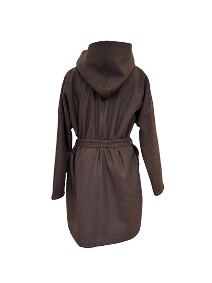 "Tiggy" Wool Blend Coat - Chocolate