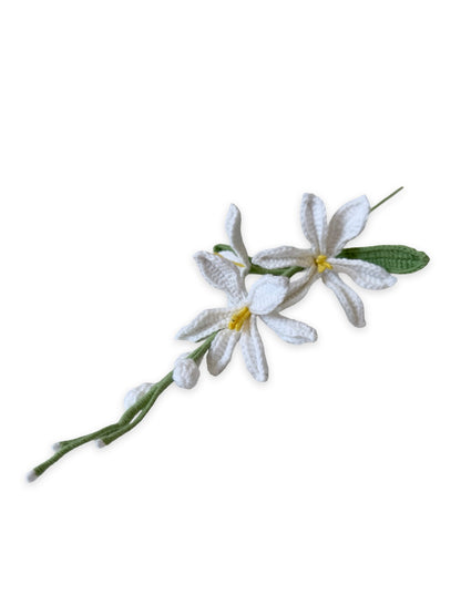 Crochet Orchid Flame - White