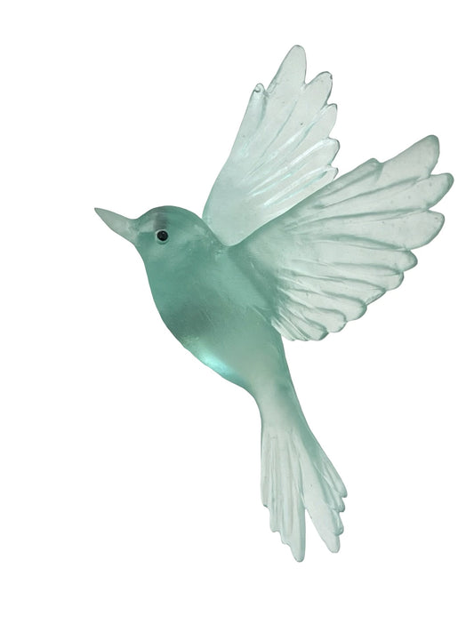 Fernbird / Mātātā - Pale Jade - Glass artwork by Luke Jacomb