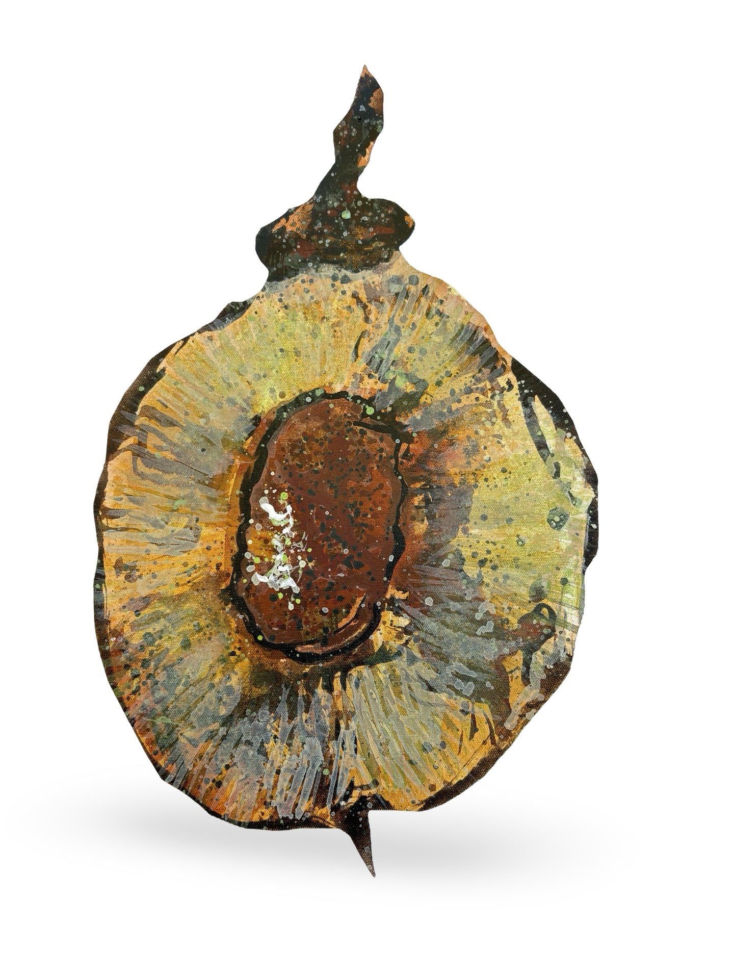 Slippery Elm Seed Pod Canvas Artwork - "Healing" (25107)