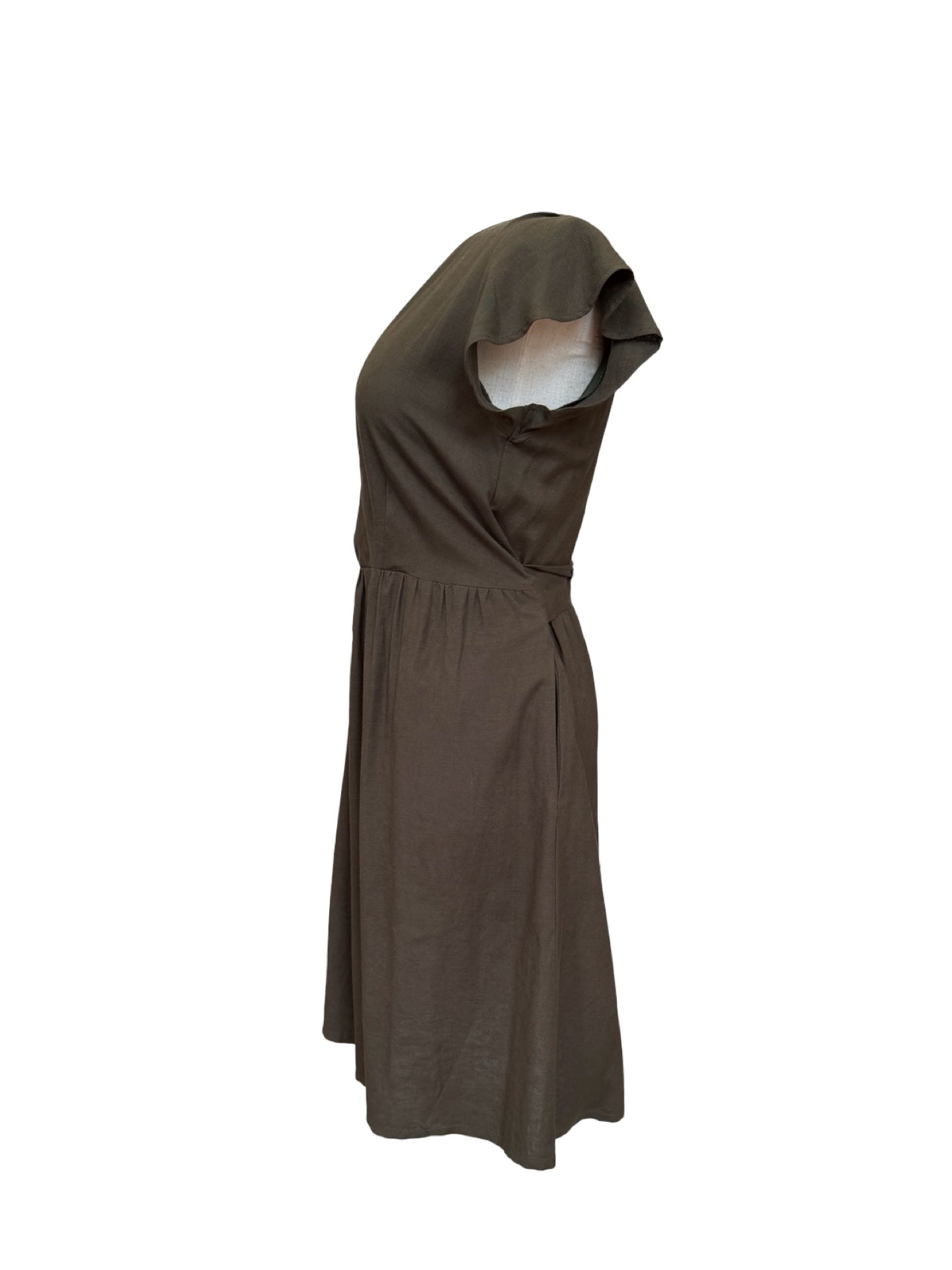 "Kelsey" Mini Dress - Khaki Blend