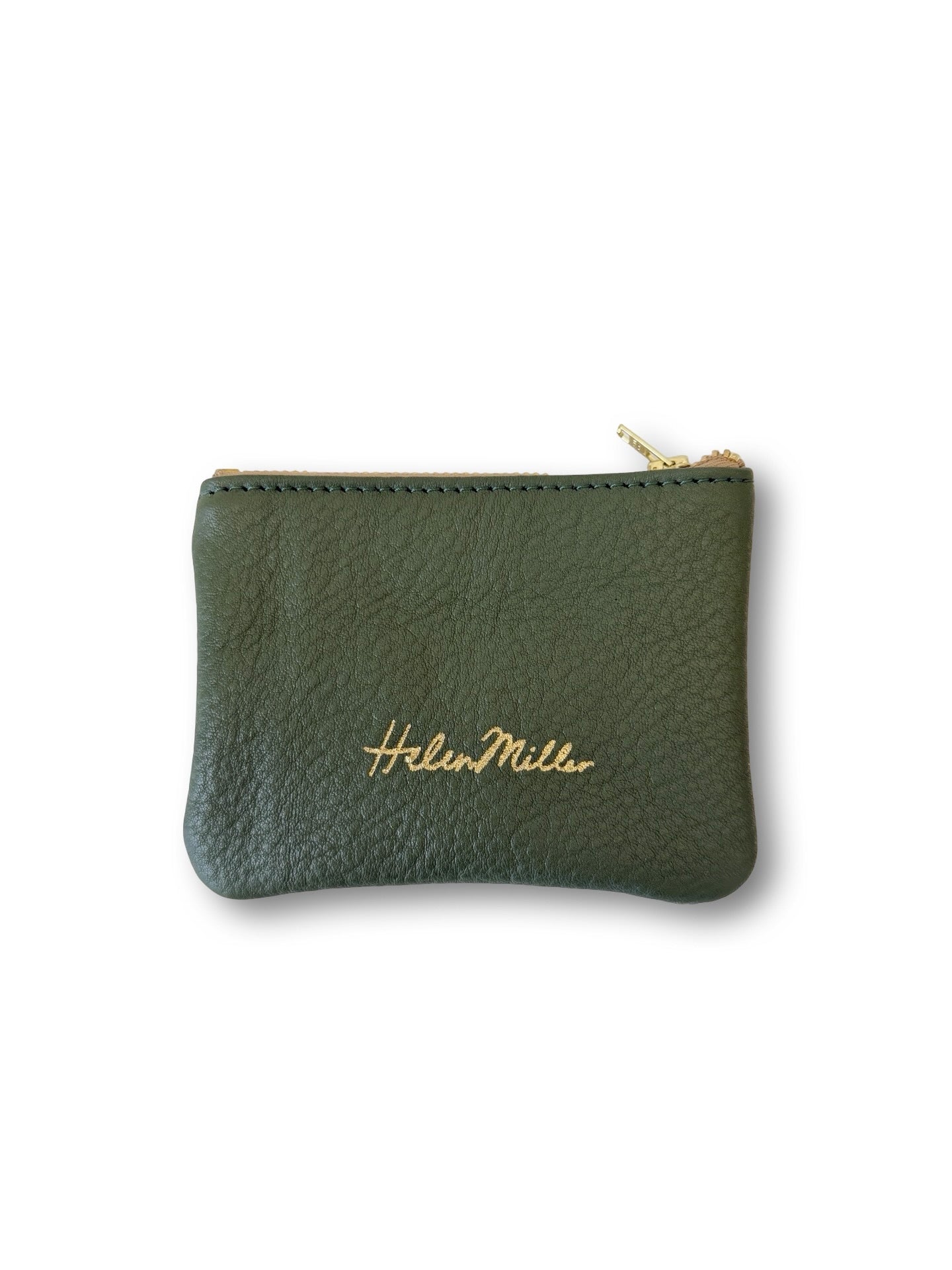 Leather Coin Purse - 12cm - Meadow Green