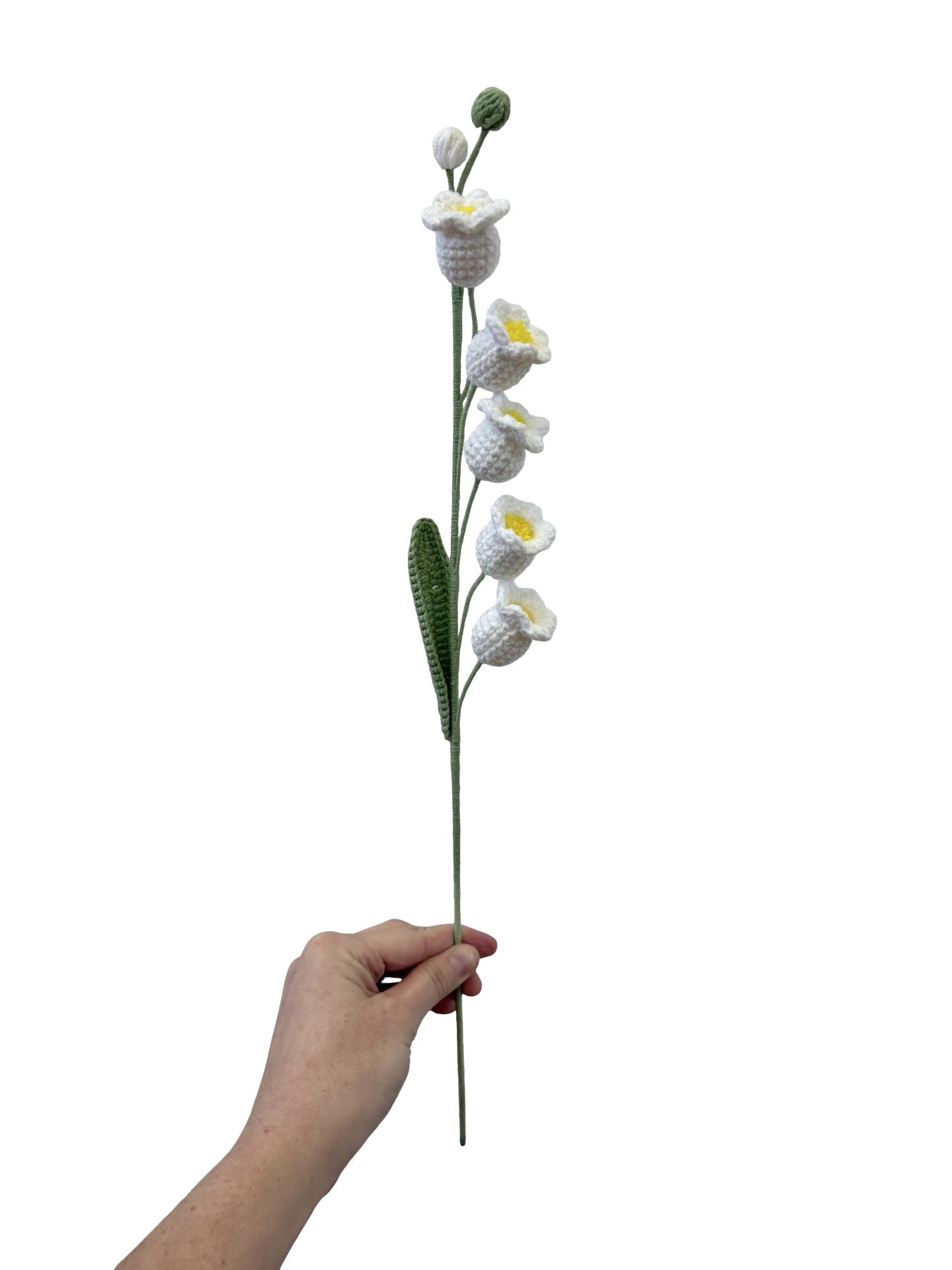 Crocheted Lily of the Valley - White