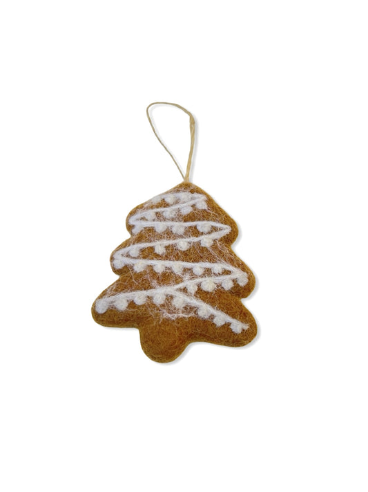 Felt Gingerbread Tree Decoration