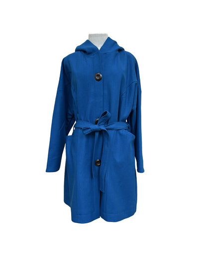 "Tiggy" Wool Blend Coat - Turquoise