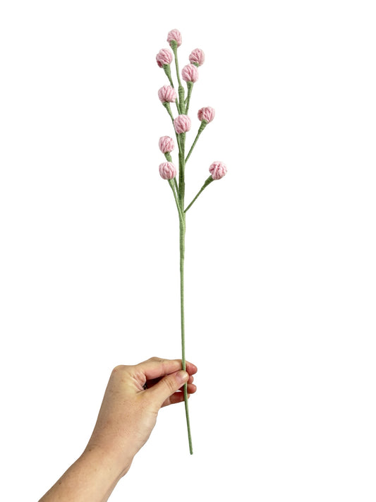 Crochet Snowberry Flower - Pink