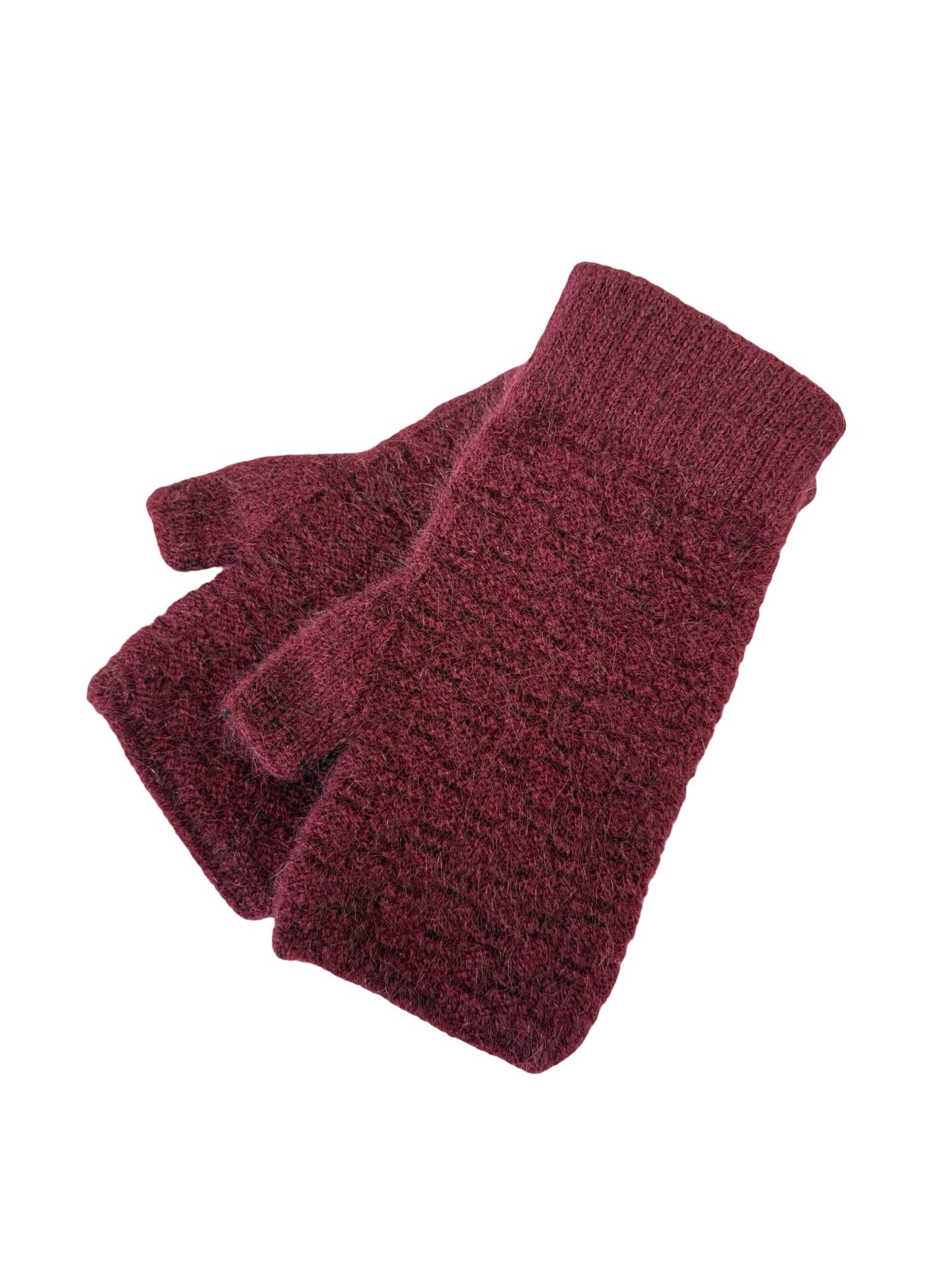Dash Possum Merino Fingerless Mitten - Pinot