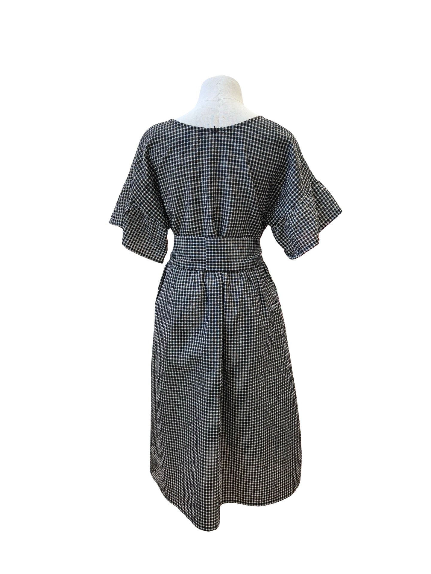 Amelia Dress - Mini Black Gingham