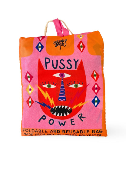 Foldable tote Bag by Studio Soph: "Pussy Power"