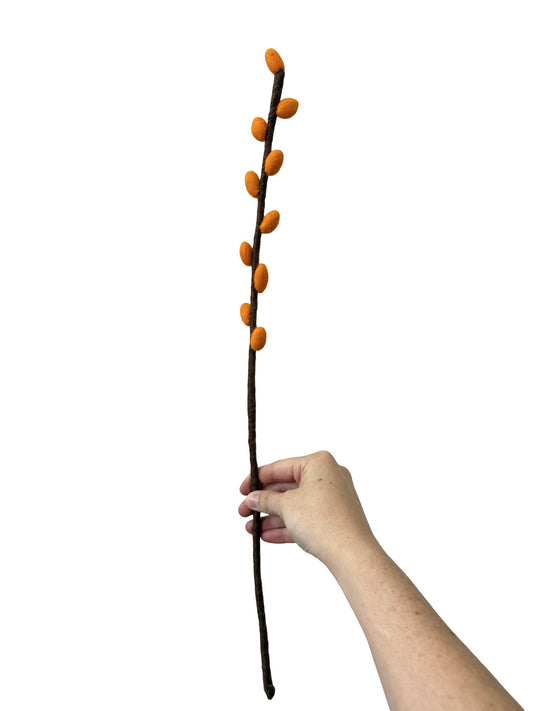 Bud Stem - NZ Felted Wool - Orange