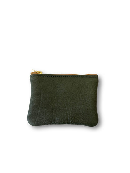 Leather Coin Purse - 12cm - Meadow Green