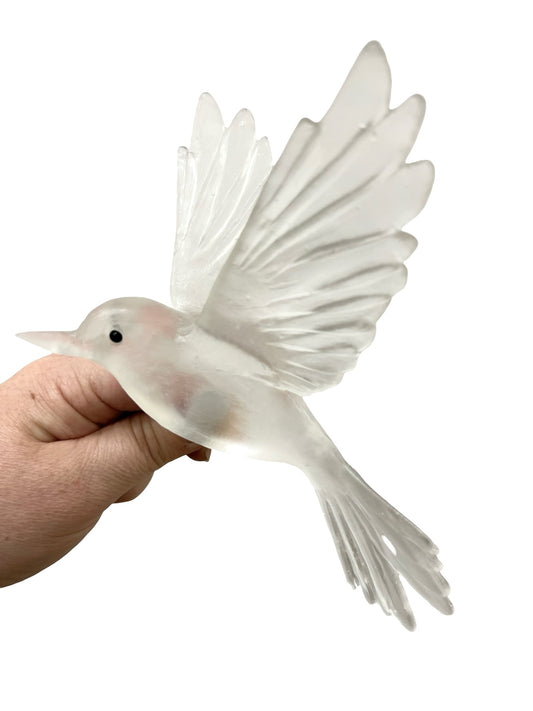 Fernbird / Mātātā - Clear - Glass artwork by Luke Jacomb