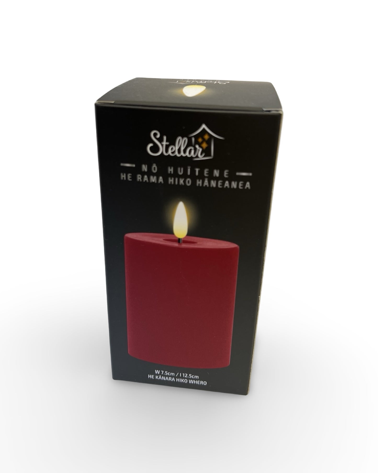 LED Pillar Candle, 7.5cm x 12.5cm - Red