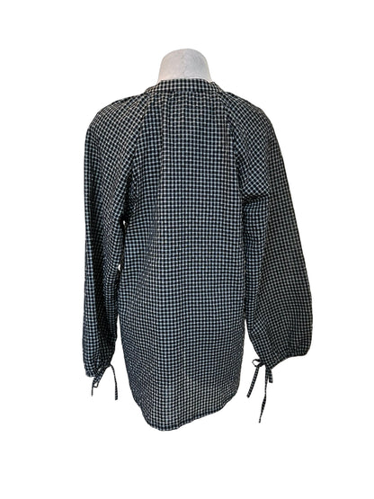 Autumn Blouse - Mini Black Gingham Cotton