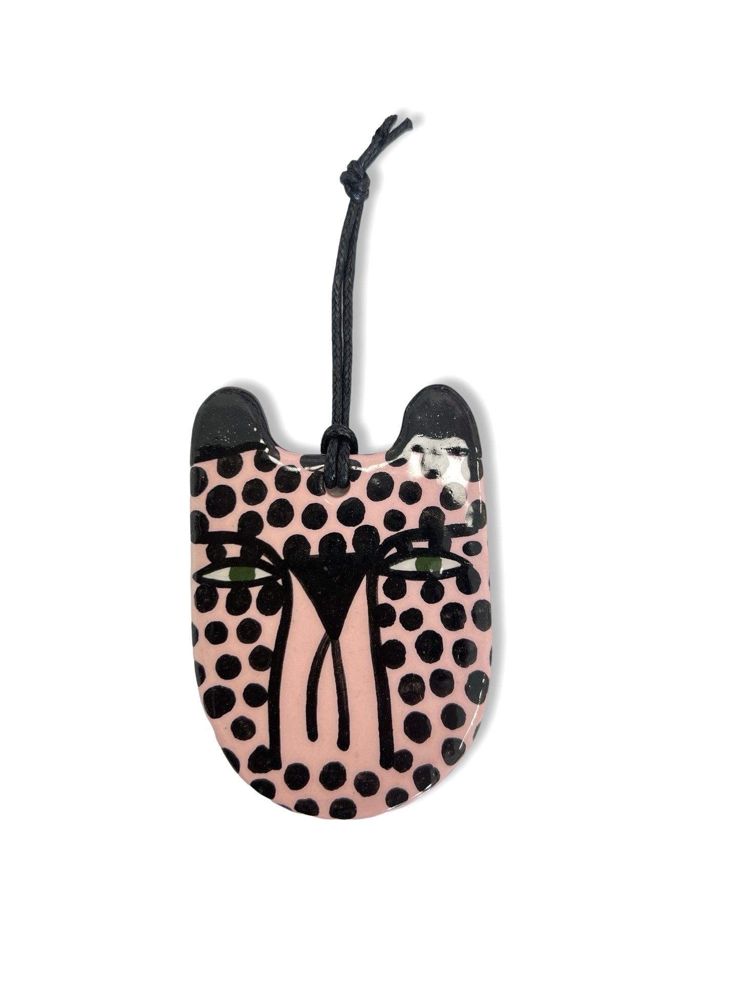 Cheetah Face Pink - Ceramic Decoration by Studio Soph