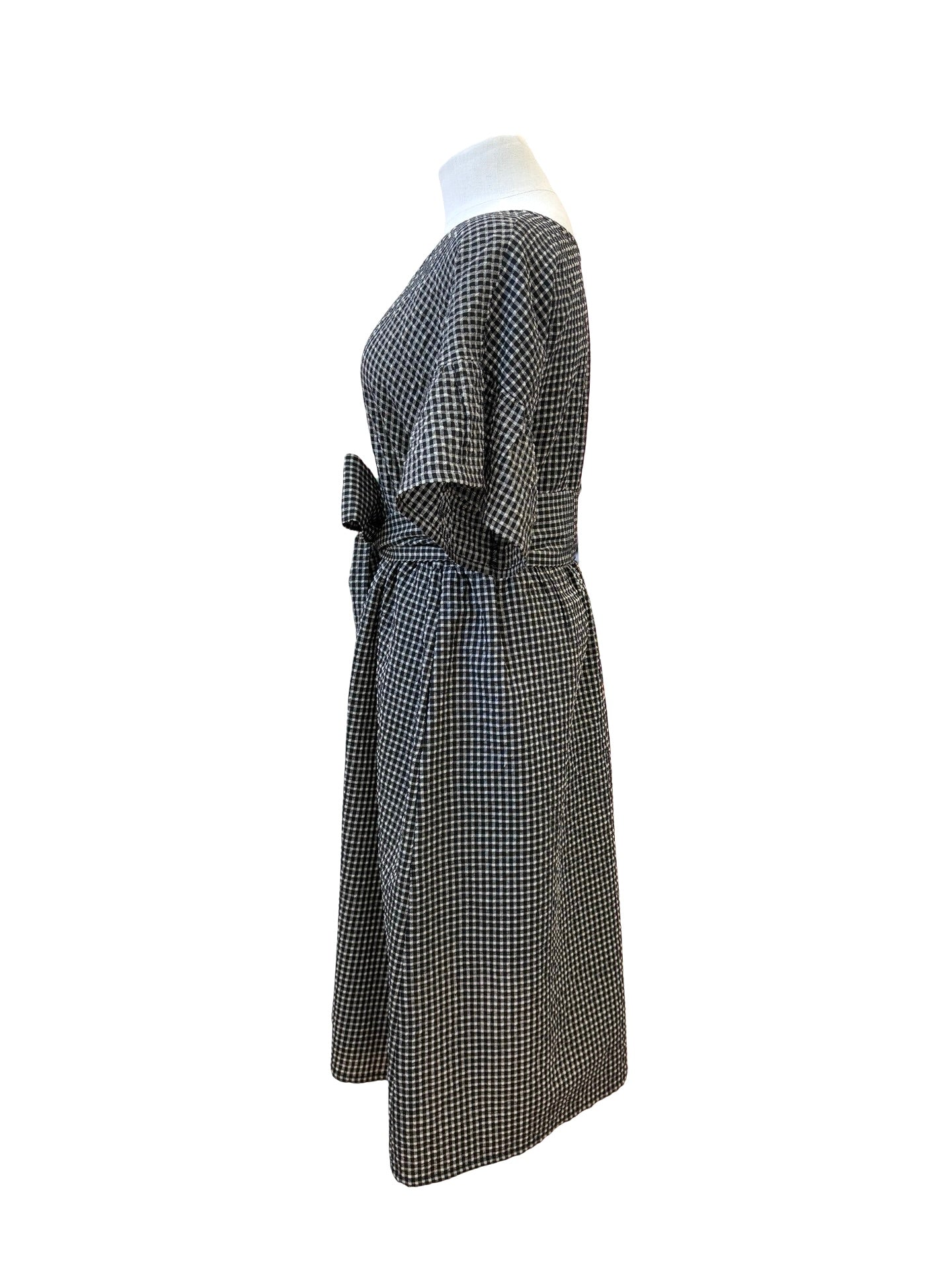 Amelia Dress - Mini Black Gingham