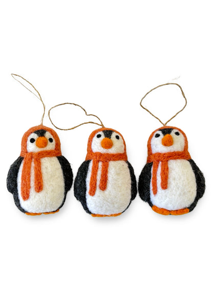 NEW Felted Penguin - Rust