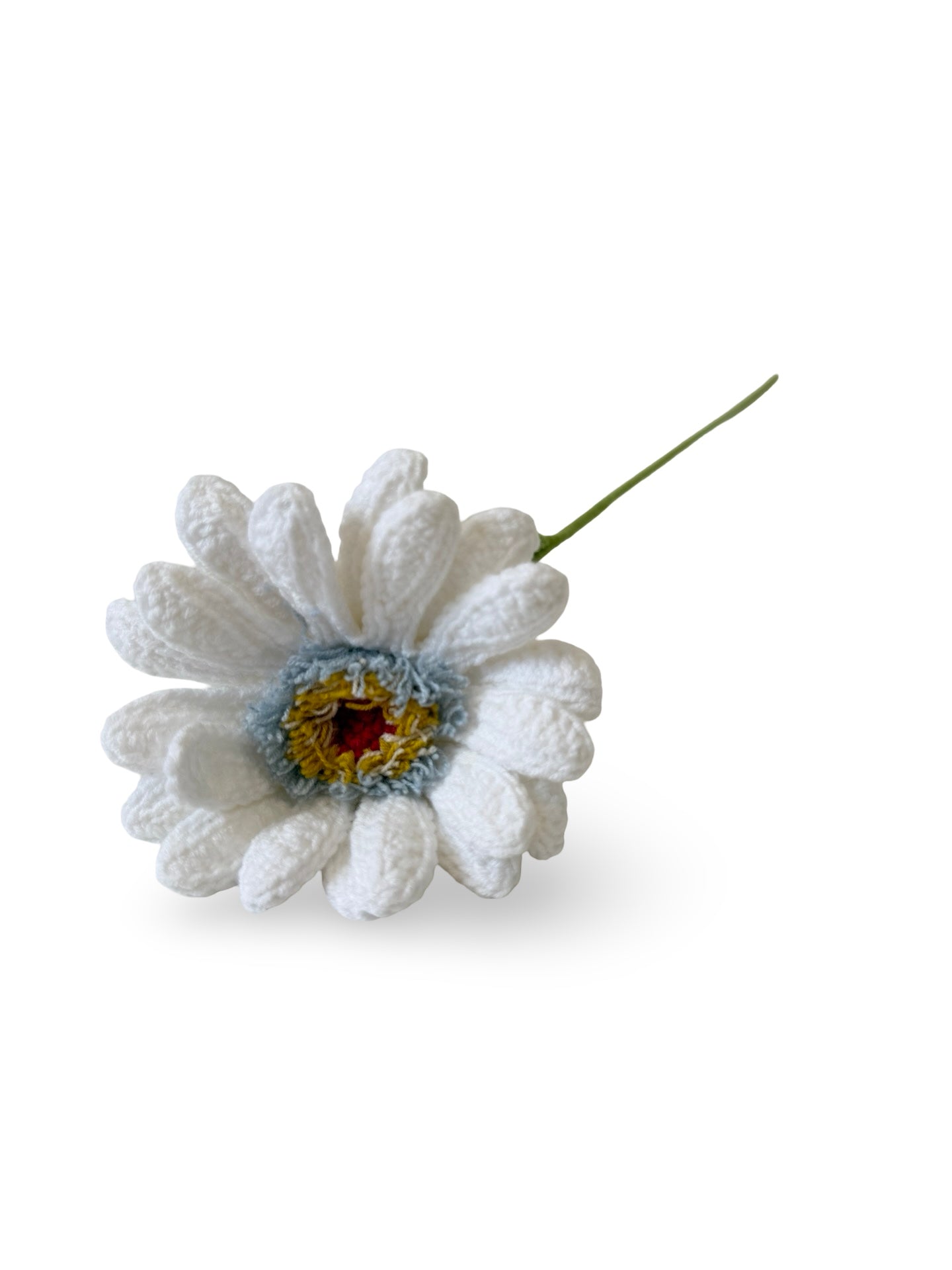Crocheted Gerbera - White