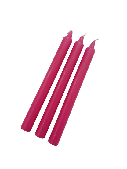 Dark Pink Coloured Candle - 240mm