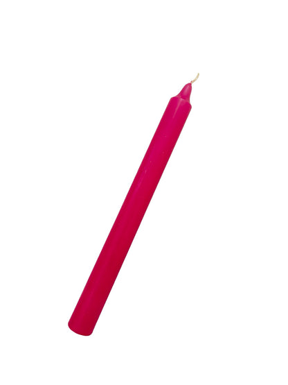 Dark Pink Coloured Candle - 240mm