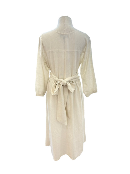 Long Sleeve Mollie Dress - Vanilla Chevron