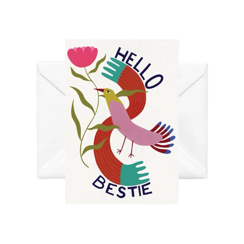 Hello Bestie - illustrated card by Studio Soph