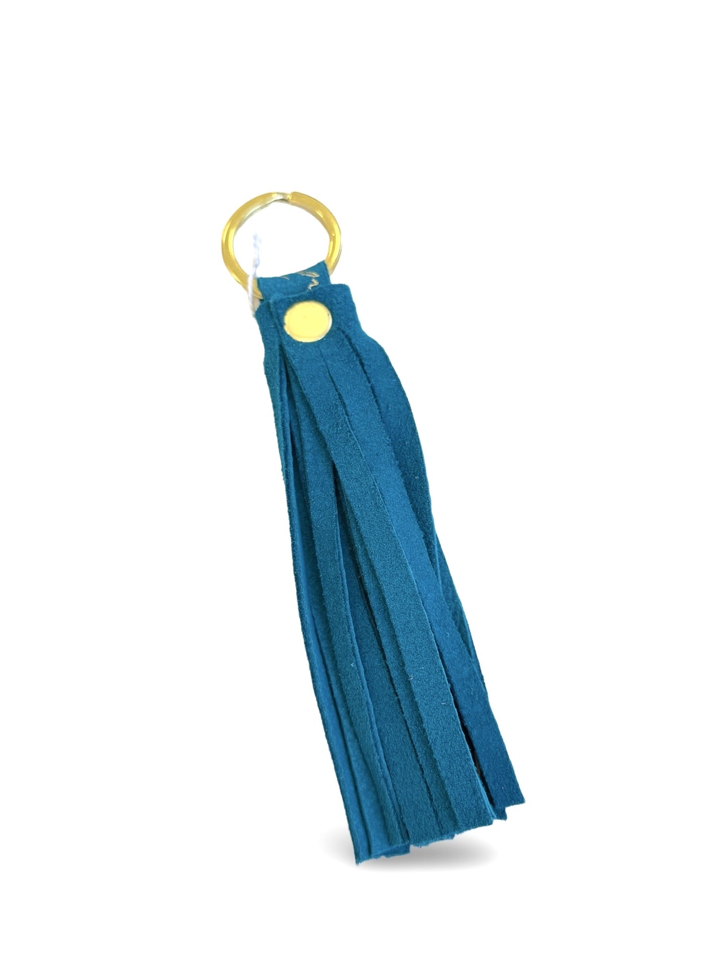 Suede Tassel Keyring - Teal