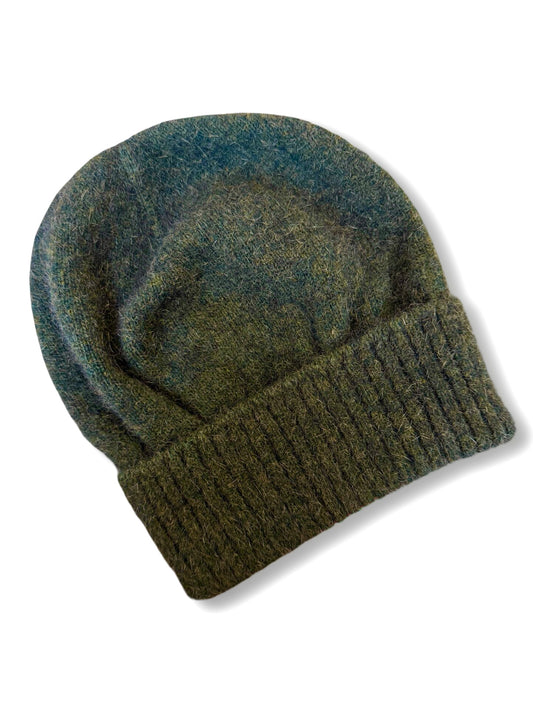 Possum Merino Turn Back Beanie - Moss
