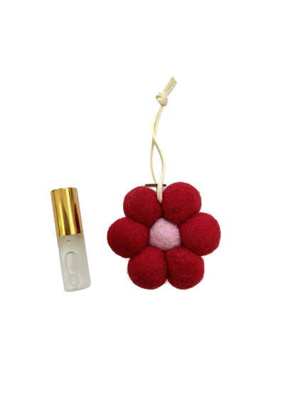 Hanging Daisy Air Freshener - Red with Lavender Scent