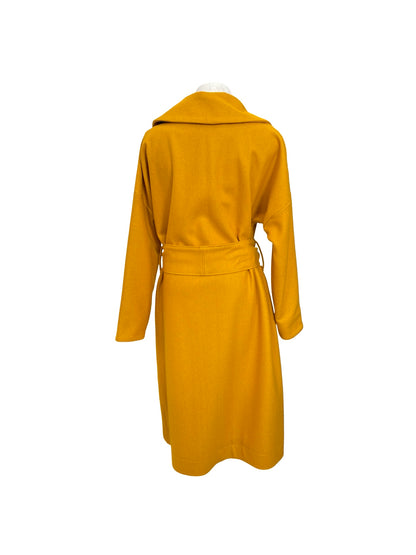 Wool Blend Niki Coat (with buttons) - Mustard
