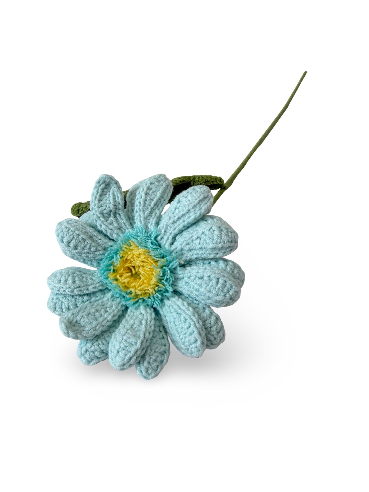 Crocheted Gerbera - Tiffany Blue