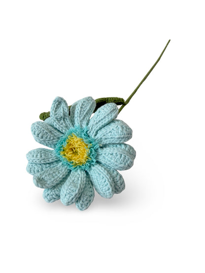 Crocheted Gerbera - Tiffany Blue